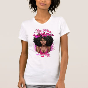 Elegante zwarte diva omarmt empowerment en gratie t-shirt