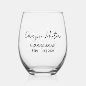 Elegante zwarte & drinkset stengelglas wijn glas (Voorkant)