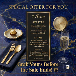 Elegante zwarte en gouden formele bruiloft reclamekaart
