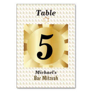 Elegante zwarte en gouden geometrische Bar Mitzvah Kaart