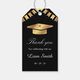 Elegante zwarte en gouden geschenkverpakkingen voo cadeaulabel