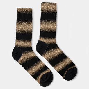 Elegante zwarte en gouden glitters ombre sokken