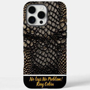 Elegante zwarte en gouden huid van een giftige sla iPhone 16 pro max hoesje