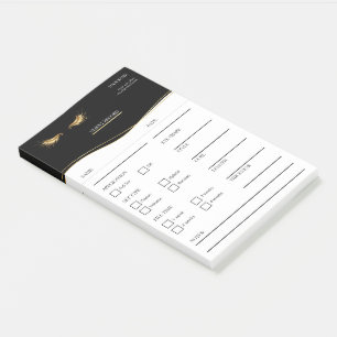 Elegante zwarte en gouden Lash Client Post-it® Not Notes