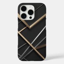 Elegante zwarte en gouden moderne iPhone-hoes