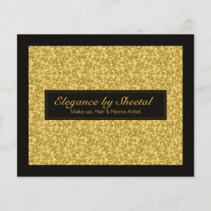 Elegante zwarte en gouden tinten glitters & glinst flyer