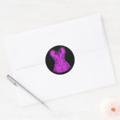 Elegante zwarte en Paarse Corset Stickers (Envelop)