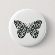 Elegante Zwarte En Witte Vlinder