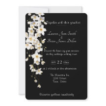 Elegante zwarte en witte waterverf bloemen
