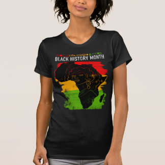 Elegante zwarte geschiedenis maand illustratie t-shirt