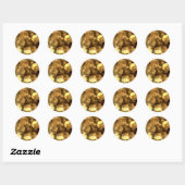 Elegante zwarte gouden bubbelstickers ronde sticker (Vel)