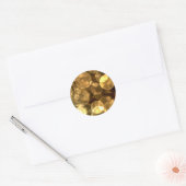 Elegante zwarte gouden bubbelstickers ronde sticker (Envelop)