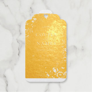 Elegante zwarte & gouden gepersonaliseerde  cadeaulabels