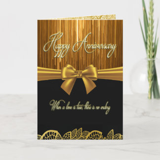 Elegante zwarte & gouden jubileum – "Liefde is waa Kaart