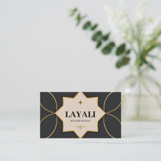 Elegante Zwarte Gouden Luxe Visitekaartje | Modern