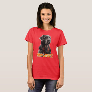 Elegante zwarte hond portret-realistische huisdier t-shirt