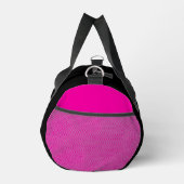 Elegante Zwarte Hot Pink Script Monogram Plunjezak (Rechts)