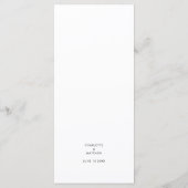 Elegante zwarte kalligrafie Fancy script bruiloft Menu (Achterkant)