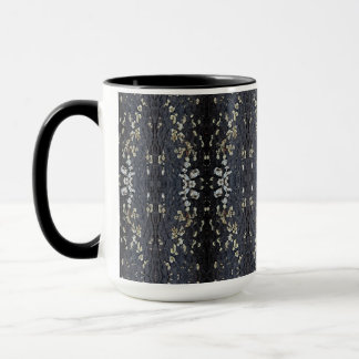 Elegante zwarte kanten boomstam patroon mok