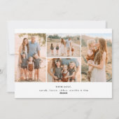 Elegante zwarte kerst kalligrafie script collage feestdagenkaart (Achterkant)