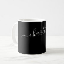 Elegante zwarte kleur moderne naam gepersonaliseer
