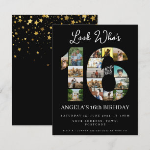 elegante zwarte look wie is 16 Photo Collage Kaart