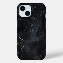 Elegante zwarte marmeren telefoonhoes