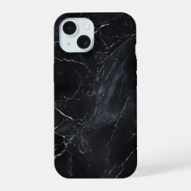 Elegante zwarte marmeren telefoonhoes