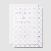 Elegante zwarte minimalistische trouwuitnodiging vellum uitnodigingen (Offset (Uitnodiging))
