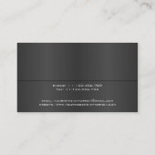 Elegante zwarte moderne visitekaartjes sjabloon (Achterkant)