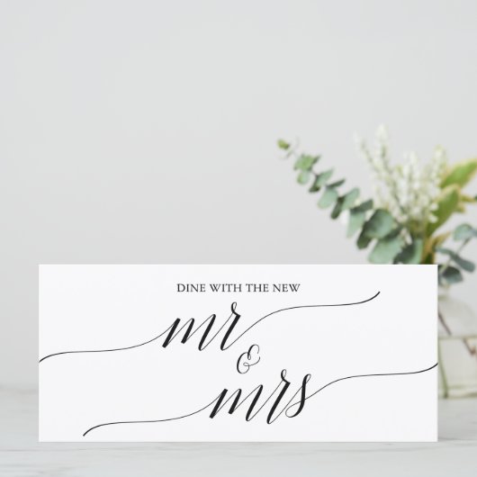 Elegante zwarte Mr. Mrs Hanging Zitting Grafiek He (Staand voorkant)