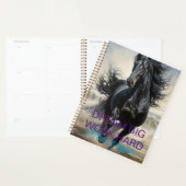 Elegante zwarte paard planner (Display)