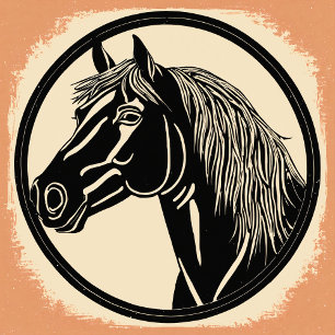 Elegante zwarte paardenkop silhouet kunst. t-shirt