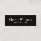 Elegante zwarte professionele QR-code Mini Visitekaartje (Voorkant)