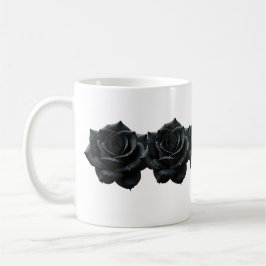 Elegante zwarte Rozen koffie Mok