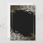 Elegante zwarte Rozen, Lights Black 40th Verjaarda Kaart (Achterkant)