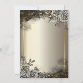 Elegante zwarte Rozen, String Lights 90th Verjaard Kaart (Achterkant)