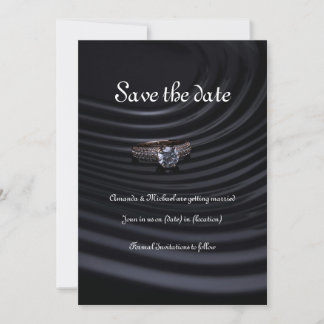 Elegante zwarte Save the Date kaart