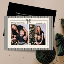 Elegante Zwarte Strepen Kerst 2 Foto