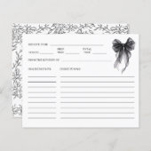 Elegante Zwarte Strik Bruidsdouche Recept (Voorkant / Achterkant)