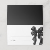 Elegante Zwarte Strik Bruidsdouche Tafel (Buitenkant ongevouwen)