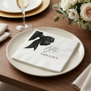 Elegante Zwarte Strik Vijftig en Fabulous Servet