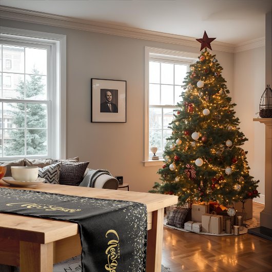 Elegante zwarte tafelloper