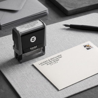 Elegante Zwarte Typografie Zelfinktende Stempel