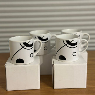 Elegante Zwarte & Witte Abstracte espressokop Espresso Kop
