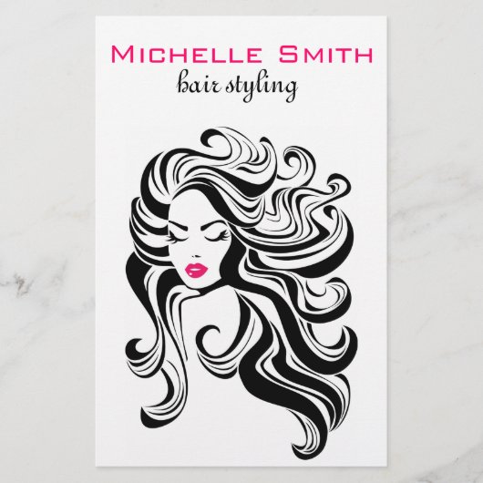 Elegante Zwarte Witte Golvende Kapsel Haar Extensi Flyer (Voorkant)