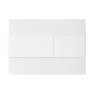 Elegante zwarte & witte Monogram Huwelijksbuikband Uitnodigingen Wikkel