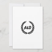 Elegante zwarte witte script Huwelijk Save the Dat Kaart (Achterkant)