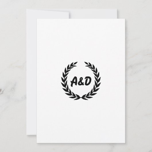 Elegante zwarte witte script Huwelijk Save the Dat Kaart (Achterkant)