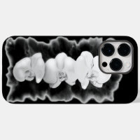 Elegante zwarte witte tropische orchideeën floraal